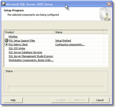 Progress During SQL Server Installation