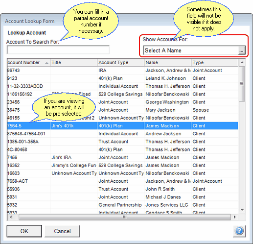 Account Lookup Is Used Throughout The Program