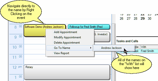 Event Right Click Menu