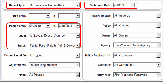 Sample Transmittal Filter