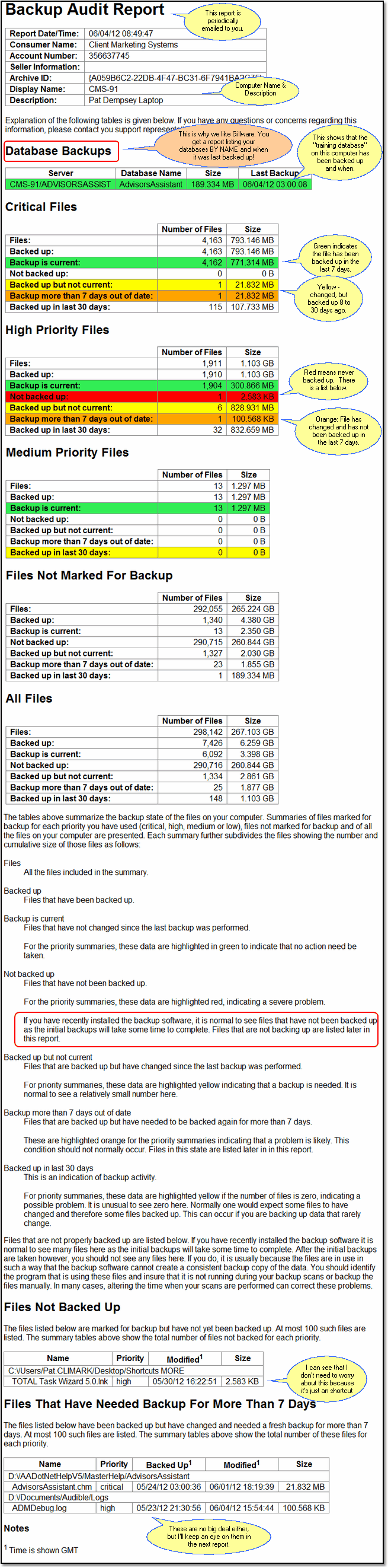 Sample Gillware Audit Report