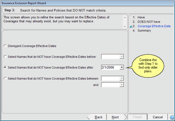 You Can Choose Effective Date Ranges