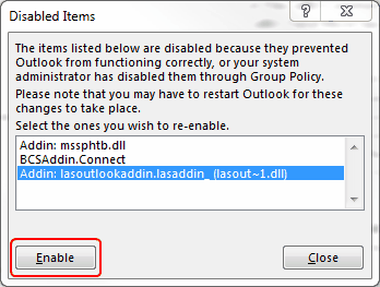 OutlookAddinEnable