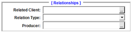 Investment Selection Reports Screen Account Relations Section