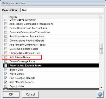 Check The Box To Give Private Notes Creation Rights