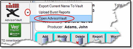 Single Sign On To AdvisorVault's Main Page