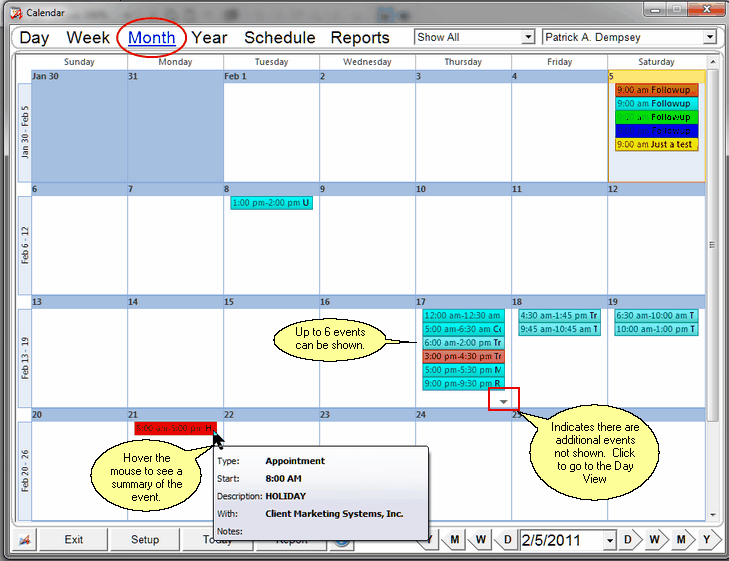 Calendar Month View