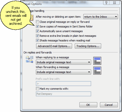 outlook email archiver