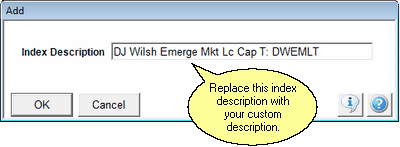 Entering A Custom Description