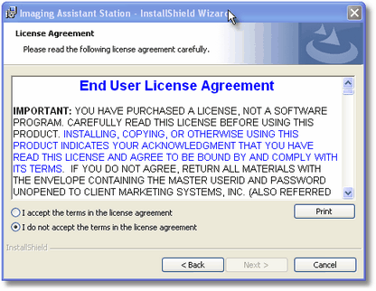 Read The License Agreement.  You Can Also Print It