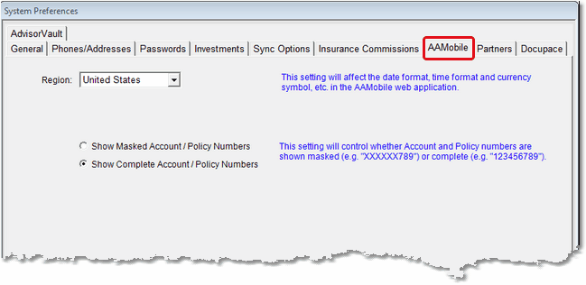 System Preferences For Mobile Application