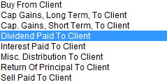 Available Types For Flows Between Client & Investment