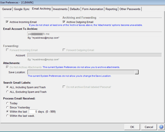 Screen 17: Turn on Email Archiving in Advisors Assistant